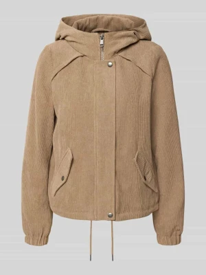 bluzon w kroju regular fit z fakturowanym wzorem model 'DEBRAZOA' Vero Moda Piaskowy