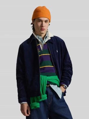 Bluzon z fakturą sztruksu Polo Ralph Lauren Granatowy