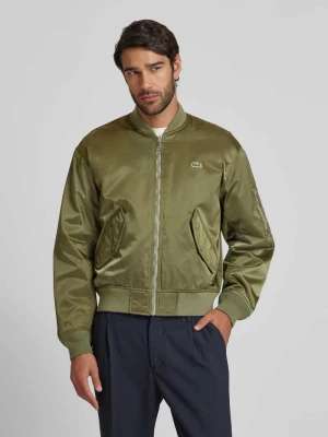 Bluzon z naszywką z logo Lacoste Oliwkowy