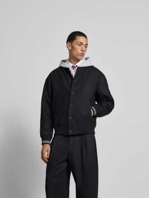 Bluzon z prążkowanymi wykończeniami Maison Kitsuné Czarny