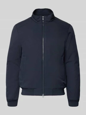 bluzon o kroju regular fit z zamkiem błyskawicznym dwustronnym Geox Granatowy