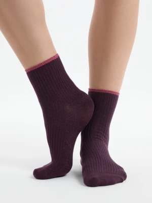 Błyszczące skarpetki z bawełną Etam