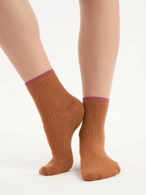 Błyszczące skarpetki z bawełną Etam
