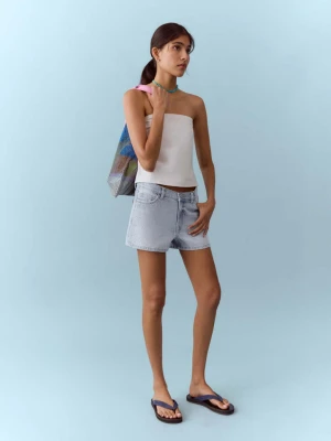 Błyszczące szorty średni niebieski - Teen - - MANGO TEEN