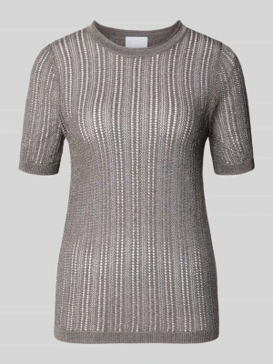 Błyszczący sweter z dzianiny z okrągłym dekoltem Jake*s Collection