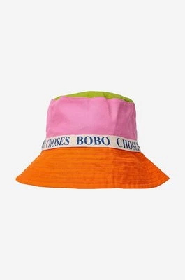 Bobo Choses kapelusz dwustronny bawełniany dziecięcy kolor różowy bawełniany
