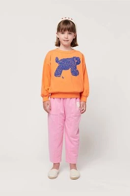 Bobo Choses spodnie dresowe dziecięce kolor różowy z nadrukiem