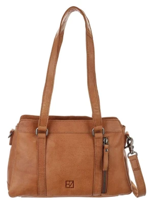 Bodenschatz Skórzana torebka w kolorze jasnobrązowym - 30 x 20 x 8 cm rozmiar: onesize