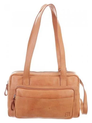 Bodenschatz Skórzana torebka w kolorze jasnobrązowym - 31 x 20 x 6 cm rozmiar: onesize