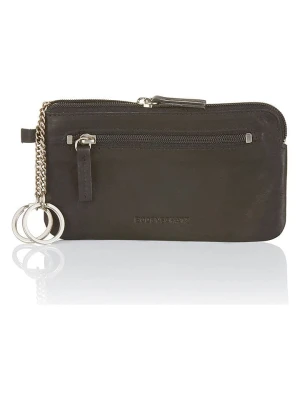 Bodenschatz Skórzany portfel w kolorze szarobrązowym - 14,5 x 8 x 1 cm rozmiar: onesize