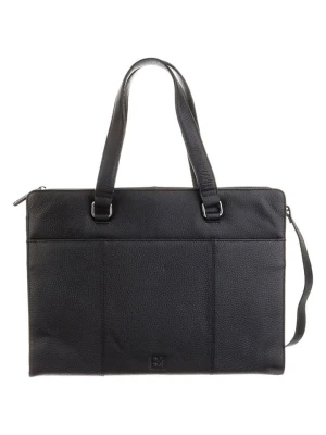 Bodenschatz Skórzany shopper bag w kolorze czarnym - 38 x 29,5 x 16,5 cm rozmiar: onesize