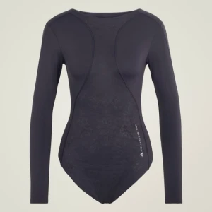 Body adidas by Stella McCartney Bieganie z kwiatową koronką czarny