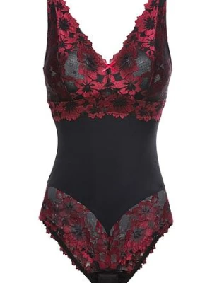 Body bez fiszbinów z koronką w kwiaty bonprix