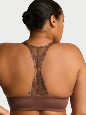 Body by Victoria Biustonosz lekko uszytywniany zapinany z przodu z koronką na plecach Racerback Demi Victoria's Secret