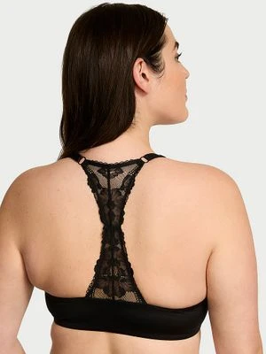 Body by Victoria Biustonosz lekko uszytywniany zapinany z przodu z koronką na plecach Racerback Demi Victoria's Secret