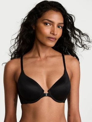 Body by Victoria Biustonosz lekko uszytywniany zapinany z przodu z mocno zabudowanymi miseczkami Racerback Victoria's Secret