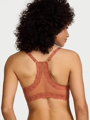Body by Victoria Biustonosz lekko uszytywniany zapinany z przodu z mocno zabudowanymi miseczkami Racerback Victoria's Secret