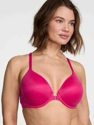 Body by Victoria Biustonosz lekko uszytywniany zapinany z przodu z mocno zabudowanymi miseczkami Racerback Victoria's Secret Różowy