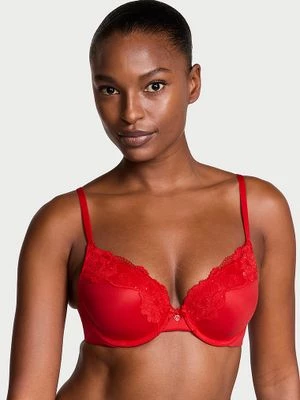 Body by Victoria Biustonosz push-up z koronką Lace-Trim Perfect Shape Victoria's Secret