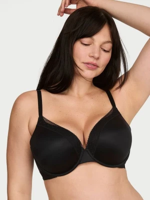 Body by Victoria Biustonosz push-up z koronką Perfect Shape Lace-Trim Victoria's Secret Czarny