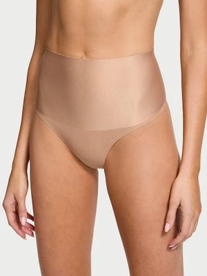 Body by Victoria Stringi modelujące z wysokim stanem Smoothing Shimmer Victoria's Secret Beżowy