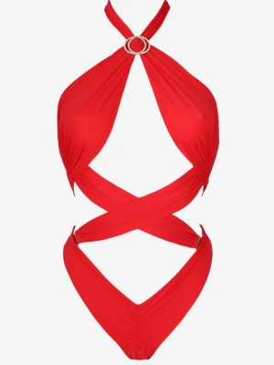 Body damskie czerwone z biżuteryjną ozdobą I Want You Hot Poupee Marilyn