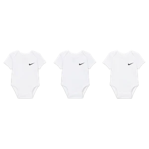 Body dla niemowląt (0–9 M) Nike Swoosh (3 szt.) - Biel