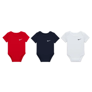 Body dla niemowląt (3–6 M) z logo Swoosh (3 szt.) Nike - Wielokolorowe