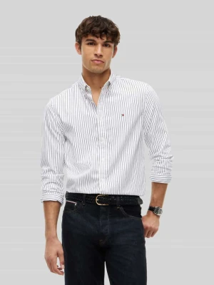 Body Fit koszula casualowa z czystej bawełny Tommy Hilfiger Biały