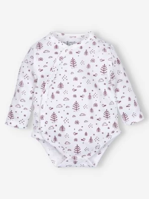 Body kopertowe niemowlęce dla dziewczynki z bawełny- ecru NINI
