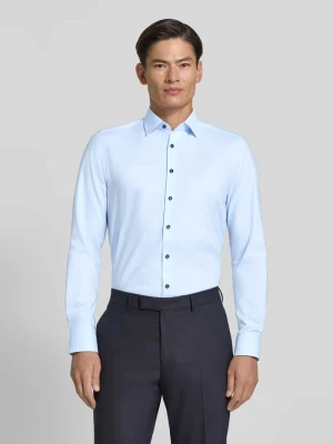 Body Koszula biznesowa o kroju slim fit z mieszanki bawełny OLYMP Level 5 Błękitny