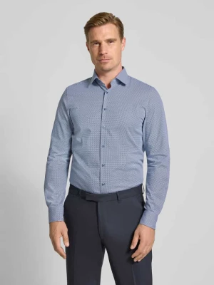 Body Koszula biznesowa o kroju slim fit z mieszanki bawełny OLYMP Level 5 Błękitny