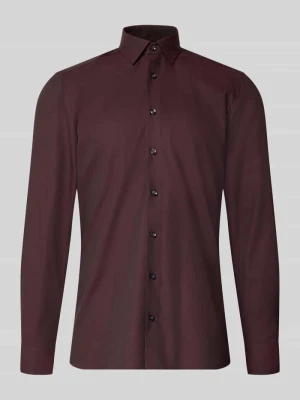 Body Koszula biznesowa o kroju slim fit z mieszanki bawełny OLYMP Level 5 Bordowy