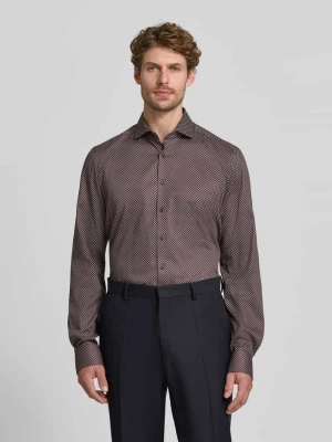 Body Koszula biznesowa o kroju slim fit z mieszanki bawełny OLYMP Level 5 Bordowy