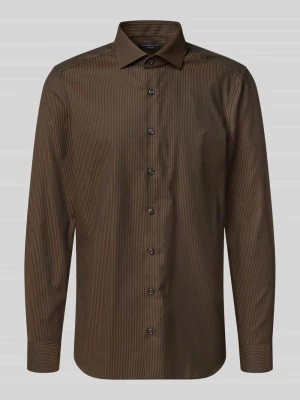 Body Koszula biznesowa o kroju slim fit z mieszanki bawełny OLYMP Level 5 Ciemnobrązowy