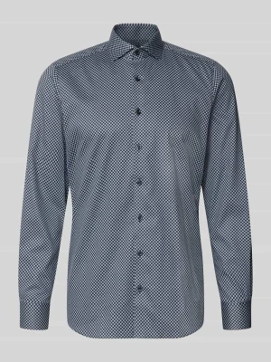 Body Koszula biznesowa o kroju slim fit z mieszanki bawełny OLYMP Level 5 Granatowy