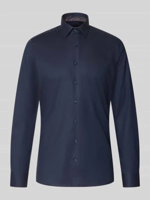 Body Koszula biznesowa o kroju slim fit z mieszanki bawełny OLYMP Level 5 Granatowy