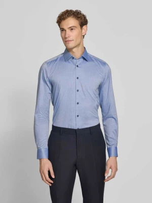 Body Koszula biznesowa o kroju slim fit z mieszanki bawełny OLYMP Level 5 Granatowy