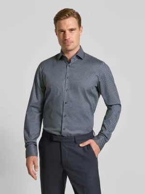 Body Koszula biznesowa o kroju slim fit z mieszanki bawełny OLYMP Level 5 Granatowy