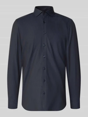 Body Koszula biznesowa o kroju slim fit z mieszanki bawełny OLYMP Level 5 Granatowy