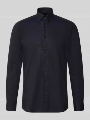 Body Koszula biznesowa o kroju slim fit z mieszanki bawełny OLYMP Level 5 Granatowy