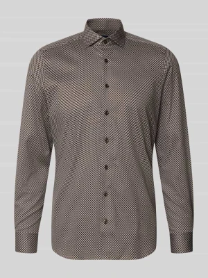 Body Koszula biznesowa o kroju slim fit z mieszanki bawełny OLYMP Level 5 Średniobrązowy
