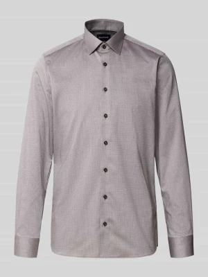 Body Koszula biznesowa o kroju slim fit z mieszanki bawełny OLYMP Level 5 Średniobrązowy