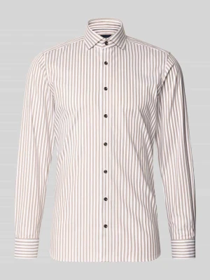 Body Koszula biznesowa o kroju slim fit z mieszanki bawełny OLYMP Level 5 Średniobrązowy