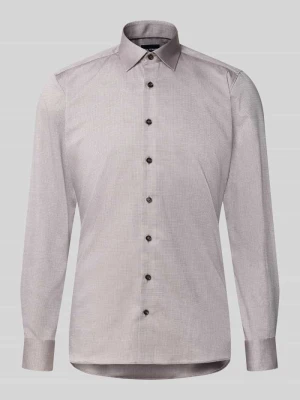 Body Koszula biznesowa o kroju slim fit z mieszanki bawełny OLYMP Level 5 Średniobrązowy