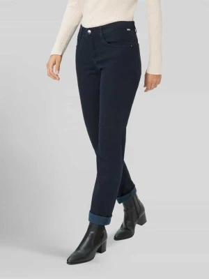 Body krój shaping skinny fit prosty spodnie z mieszanka lyocellu i bawełny z domieszką modalu model 'CAROLA' BRAX Granatowy