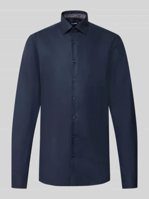 Body krój slim fit koszula biznesowa z bardzo długim rękawem OLYMP Level 5 Granatowy