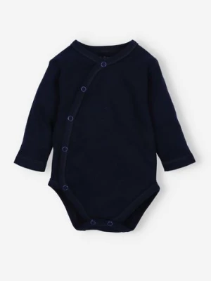 Body niemowlęce z bawełny organicznej dla chłopca - granatowe NINI