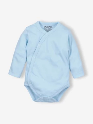 Body niemowlęce z bawełny organicznej - niebieskie - długi rękaw NINI