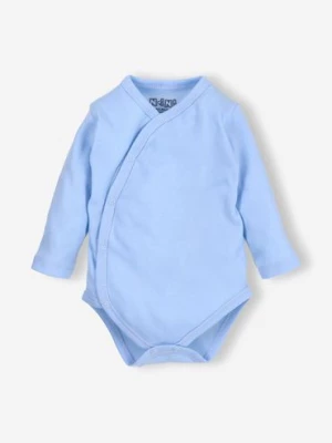 Body niemowlęce z bawełny organicznej dla chłopca niebieskie długi rękaw NINI